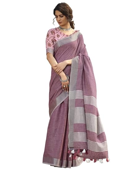 Cotton Self Woven Saree With Unstitched Blouse Piece