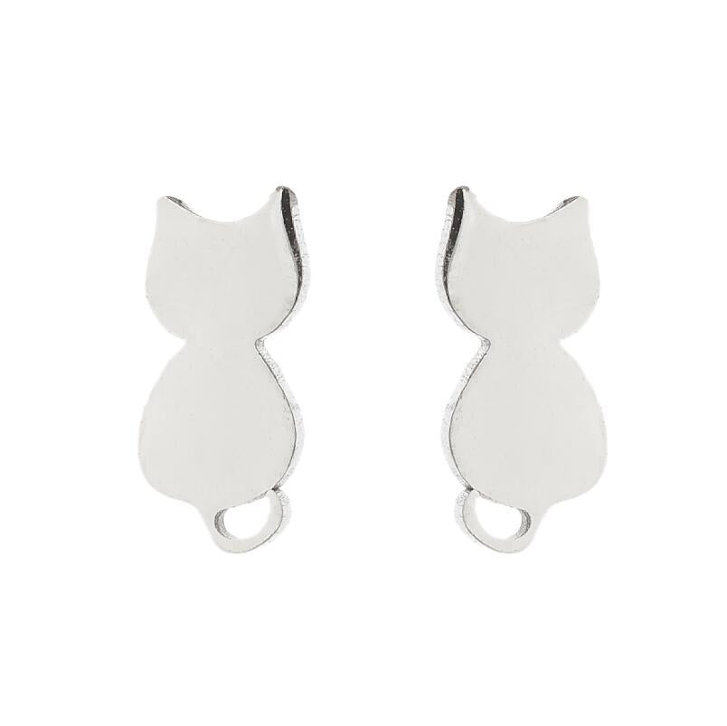 Cat Silver Studs