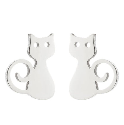 Cat Silver Studs