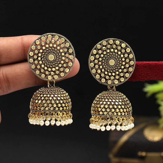 Gold Oxidized Jhumka