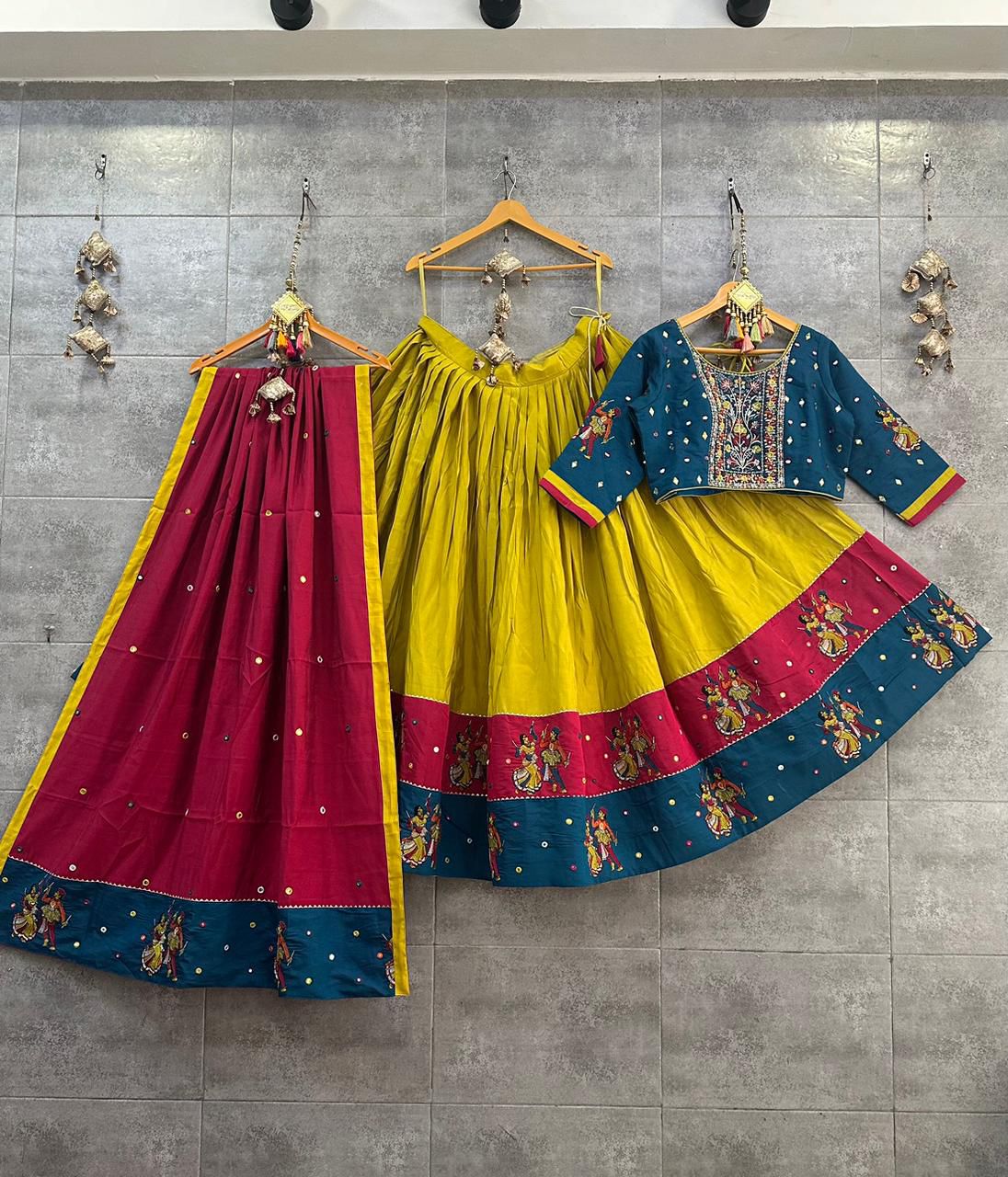 Beautiful Designer Traditional Navratri Cotton Lehenga Choli