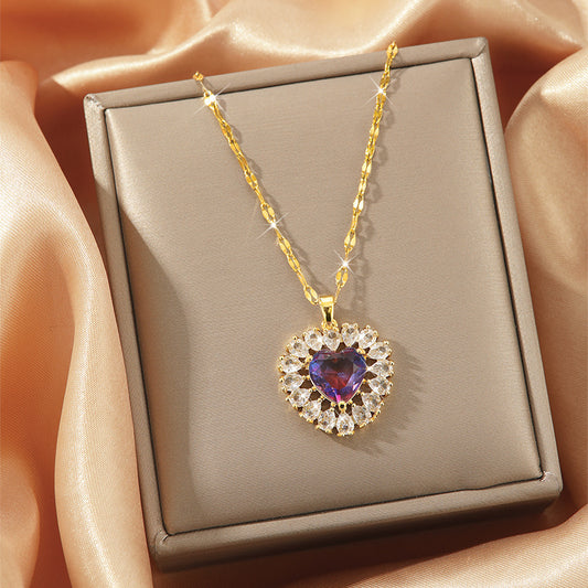 Purple Heart Zircon Necklace