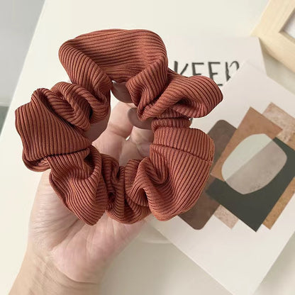 luxury smooth textured scrunchie