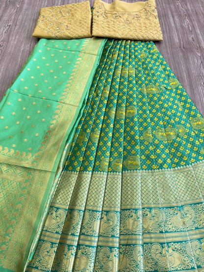 half Saree  half saree Women blouse and lehenga - Indian Clothing Store Christchurch, NZ | Buy Ethnic Wear Online– buizee Ethnic Indian Wear