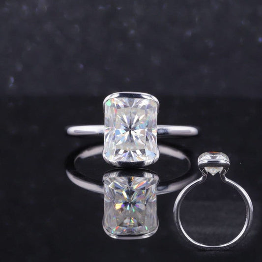 2.50Ct Radiant Cut Moissanite Ring, Radiant Solitaire Ring, 14k Solid Gold Ring