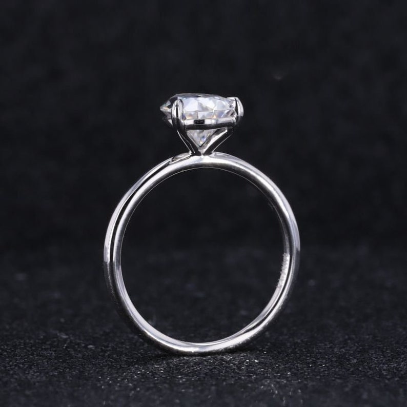 2 CT Pear Shaped Ring Unique Ring 10/14K Teardrop Pear Cut Ring Pear Diamond Ring