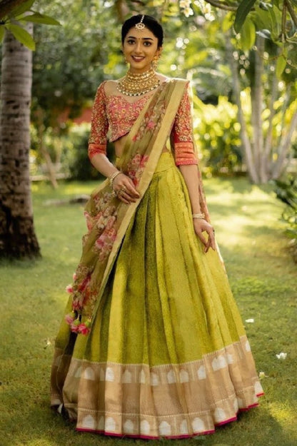 Designer Organza Silk Wear Lehenga for women