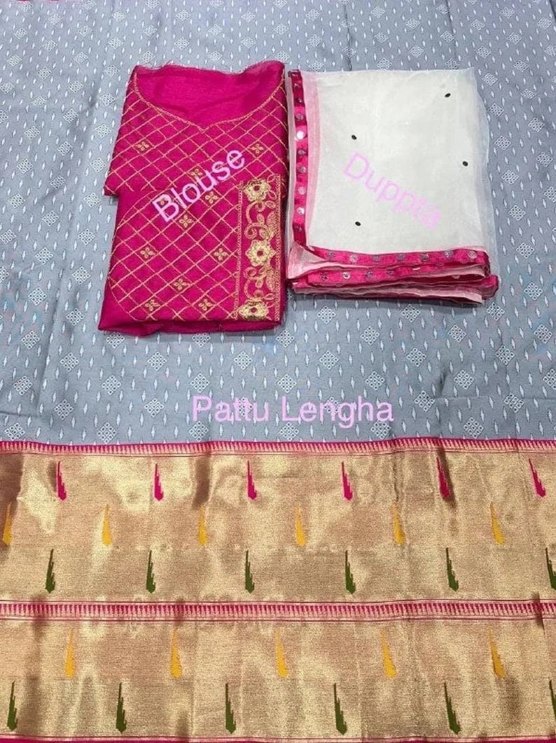 Beautiful  Kanjivaram Silk Half Saree, Party Wear