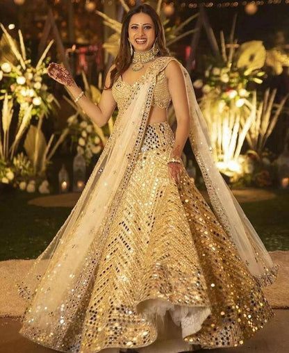 Charming Golden Lehenga Choli Wedding Lehengas, Indian Lehenga,Bridal Lehenga, Designer Lehenga, South Indian Dresses, Indo-western Outfits