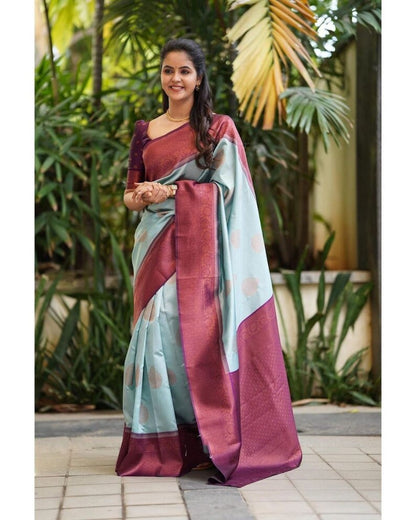 Women's Kanjivaram Soft Silk Saree Indian Traditional Sari for