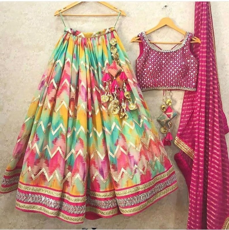 Beautiful Multi colour lehanga choli for Sabyasachis Lehengas, Floral Skirts, Punjabi Ethnic Lehengas, Indo-western Outfits