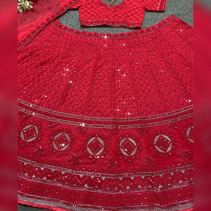 Beautiful  lehanga choli for women Heavy Sequins Embroidered Work  Lengha Choli, Chaniya Choli, Lancha, Semistitched Lehenga