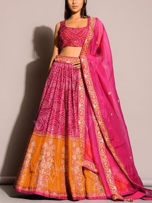 Designer Lehenga Choli, Wedding,Lehengas Indian Lehenga Bridal Leheng taffeta silk lehenga with Dori thread & sequence work Designer lehenga