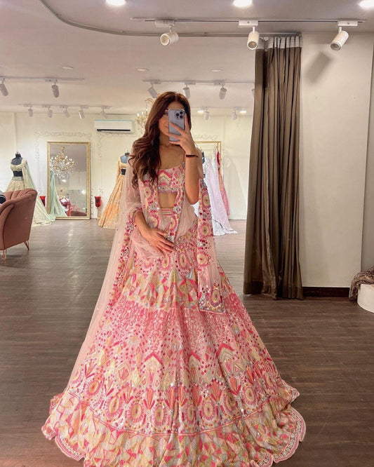 Indian lehengas for women ready to wear|party wedding wear lehenga choli |Lehenga for women| Gift for her| Partywear dress- Lehenga choli