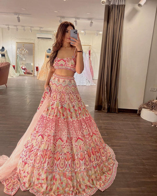 Indian lehengas for women ready to wear|party wedding wear lehenga choli |Lehenga for women| Gift for her| Partywear dress- Lehenga choli