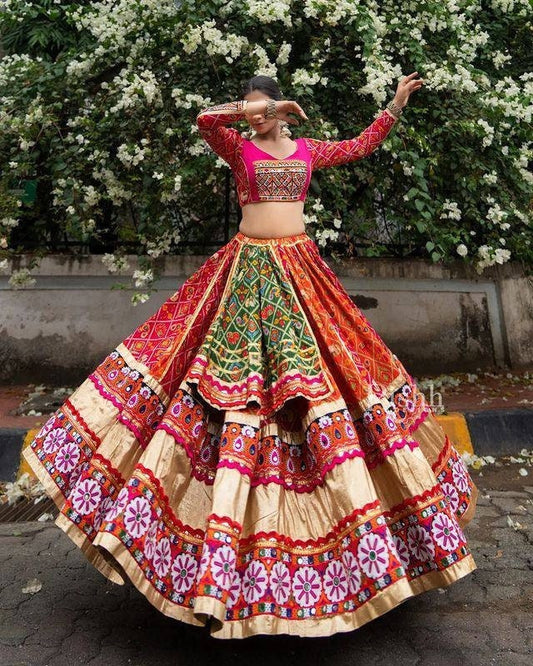 Navratri Wear Lehenga choli for Women Dandiya raas garba Function Wear reception Wear Chaniya Choli For Women Designer Lengha Indian outfit