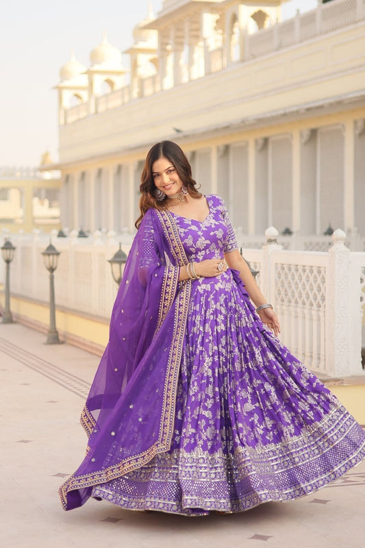 Designer ethnic lehenga choli for wedding function and party Wear lehenga choli Purple lehenga choli Bridesmaid Lehengas Sabyasachis Lehenga