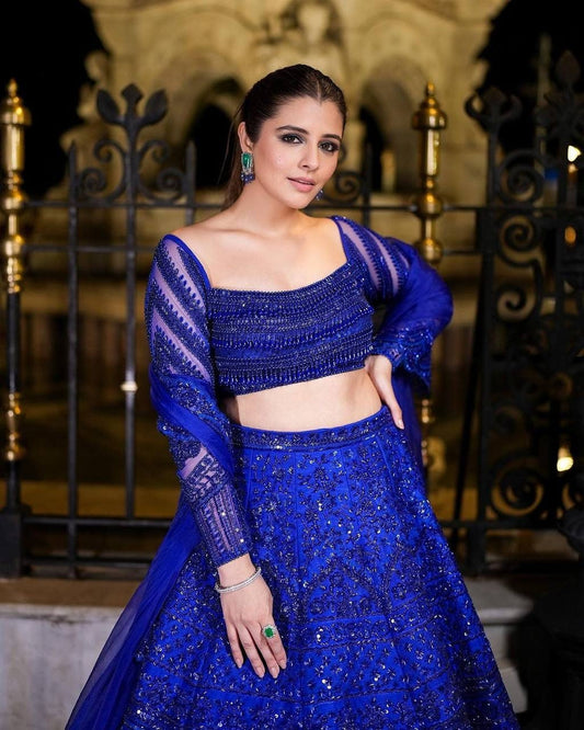 Net Lehenga Choli For Women Indian Bollywood Designer Wedding Bridal Party Wear Ghagra Choli