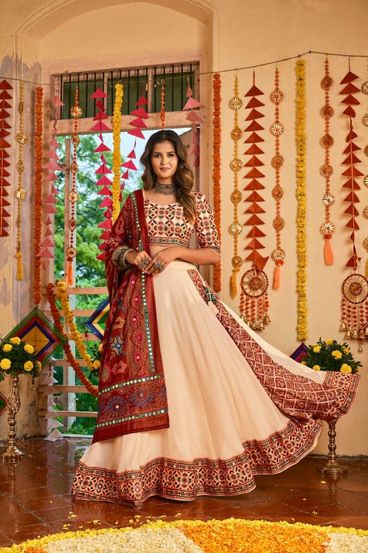 Navratri Indian Designer Lehenga Choli with Embroidery work Wedding lehenga choli