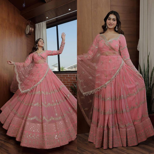 Indian Designer Lehenga Choli with high quality embroidery work Wedding lehenga choli party wear lehenga choli Indian Women