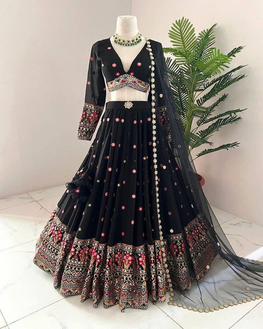 Sabyasachi Floral Lehenga Choli for Women Semistitched Lehenga, Floral Skirts, Punjabi Lehengas