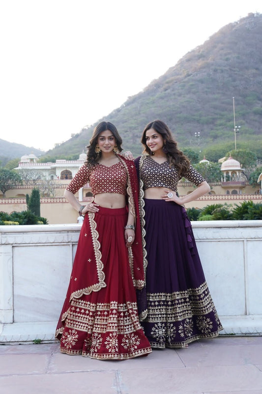 Designer Gorgeous Sequins Embroidered Work lehenga choli ,Bridesmaid Lehengas,Sabyasachis Lehengas