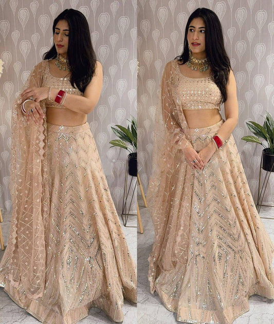 Beautiful Peach colour lehanga choli for Sabyasachis Lehengas, Floral Skirts, Punjabi Ethnic Lehengas, Indo-western Outfits, Indian Outfits