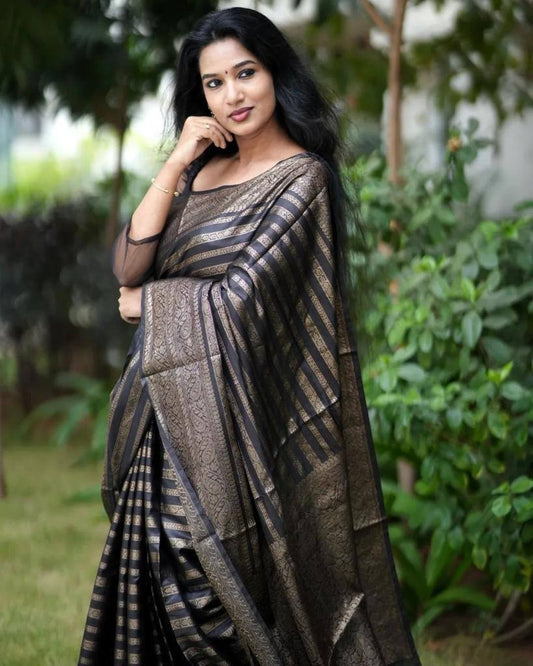 COPPER ZARI WEAVING SILK SAREE