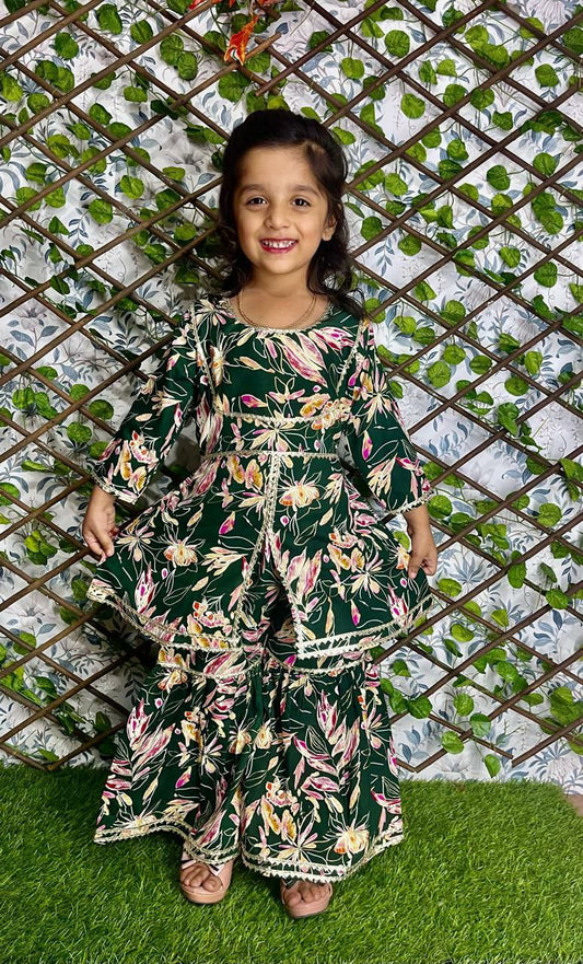 Girls Festive & Party Kurta and Palazzo Set