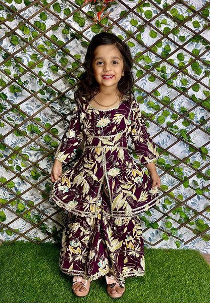 Girls Festive & Party Kurta and Palazzo Set