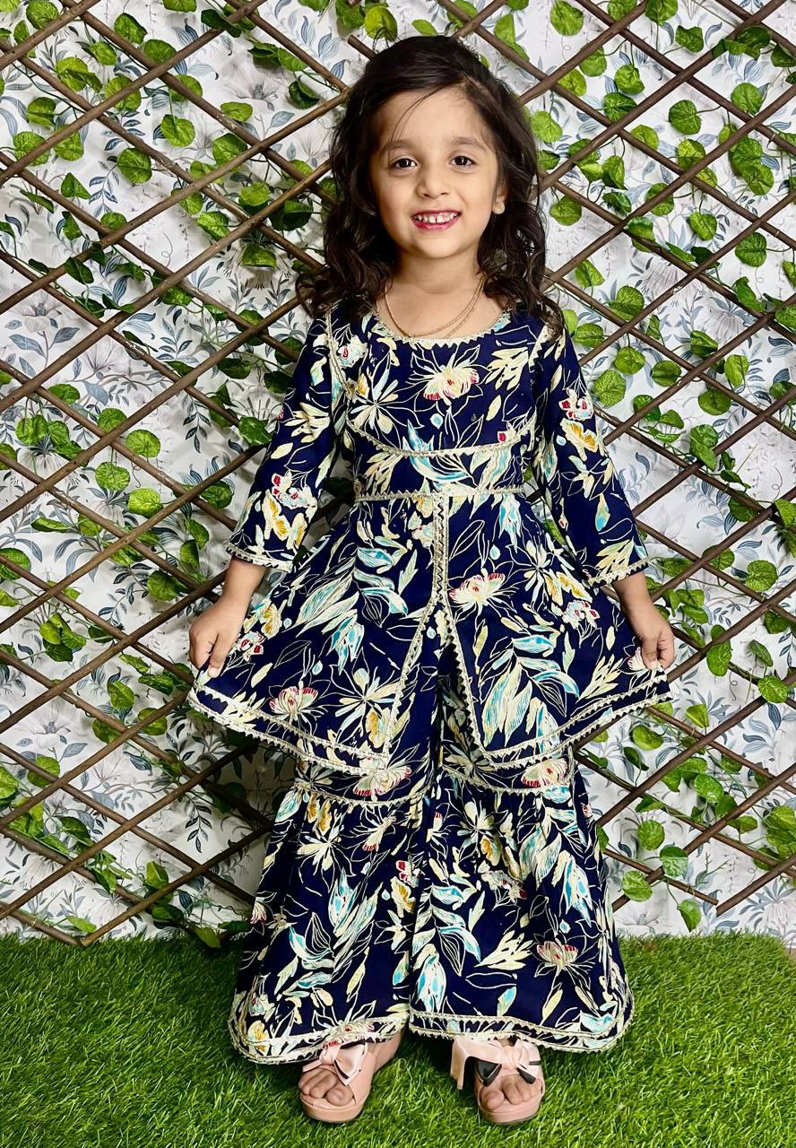 Girls Festive & Party Kurta and Palazzo Set