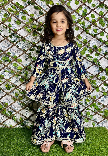 Girls Festive & Party Kurta and Palazzo Set