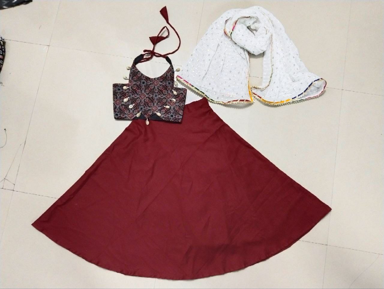 Baby Girls Festive & Party, Wedding Top and Skirt Set and Navratri Outfits, Lehenga choli