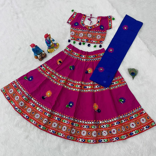 Navratri Special Kids Lehenga Choli in Multi Colors Available Designer Outfit