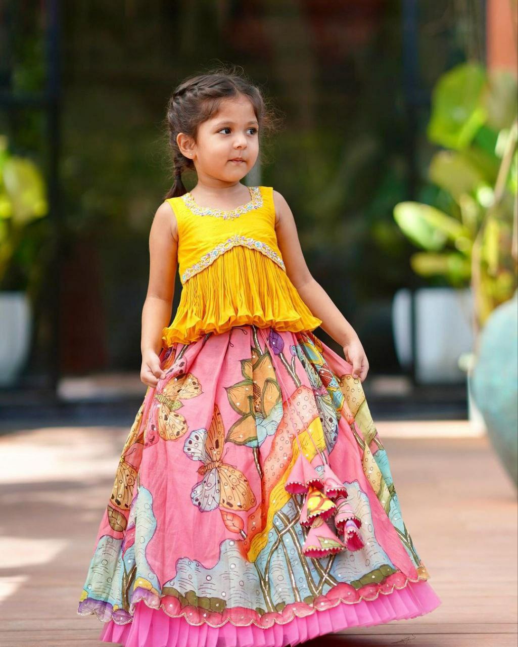 Beautiful Designer Party Wear Kids Georgette Lehenga Choli