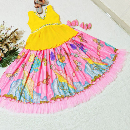 Beautiful Designer Party Wear Kids Georgette Lehenga Choli