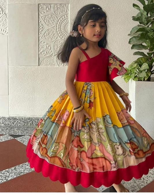 Beautiful Designer Summer Special Pure Georgette Kid's Gwon