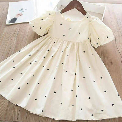 TRENDING COTTON THREAD WORK KID’S FROCK WHITE