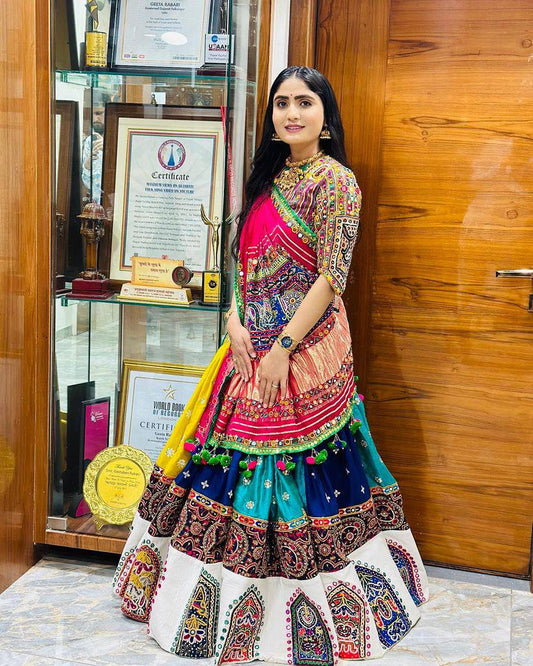 Geeta Rabari Printed Muslin Cotton Navratri Lehenga Choli