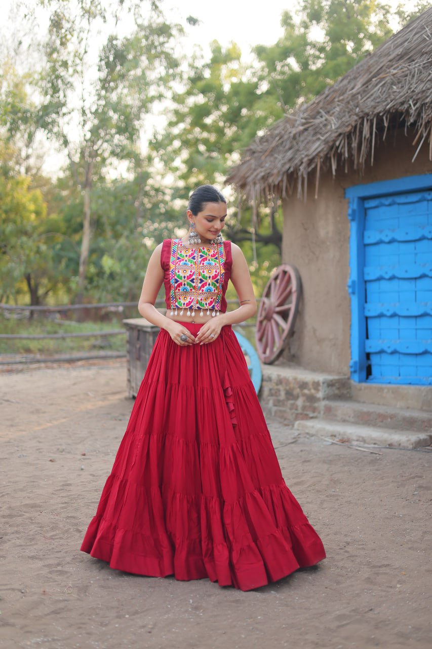 Beautiful Designer Readymade Reyon Lehenga choli Set