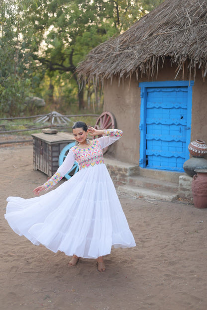 Gorgeous Navratri Festival Kutchi Gamthi Gown