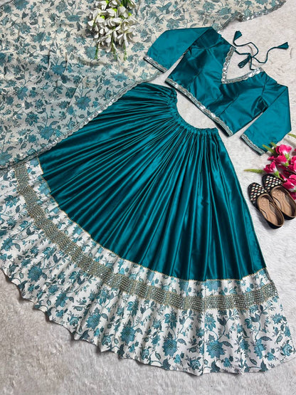 PURE COTTON DIGITAL PRINT LEHENGA CHOLI DESIGNER FANCY COTTON PRINTED LEHENGAS