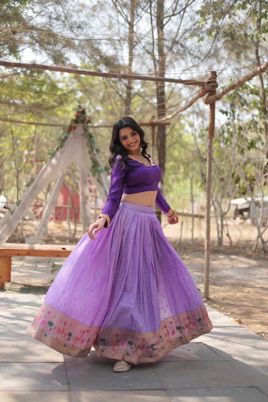 Stylish Pure Viscous Jacquard Designer Lehenga Choli Set