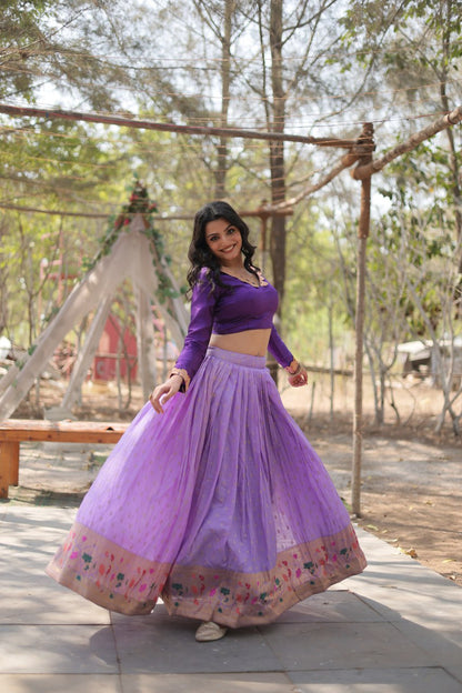 Stylish Pure Viscous Jacquard Designer Lehenga Choli Set