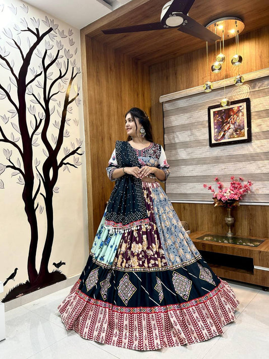 Multi Color Digital Printed Designer Navratri Special Trendy Lehenga Choli