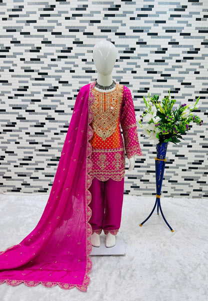 Presenting a New Party Wear Look Top , Salwar With Dupatta