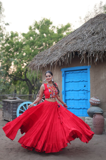 NAVRATRI WEAR LEHENGA CHOLI AND KOTI SET