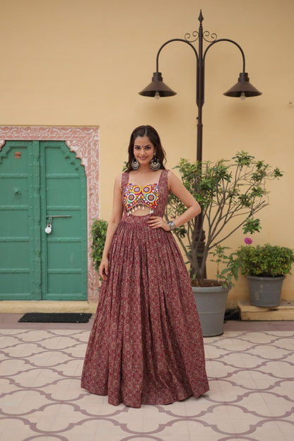 FANCY WORK NAVRATRI WEAR GOWN