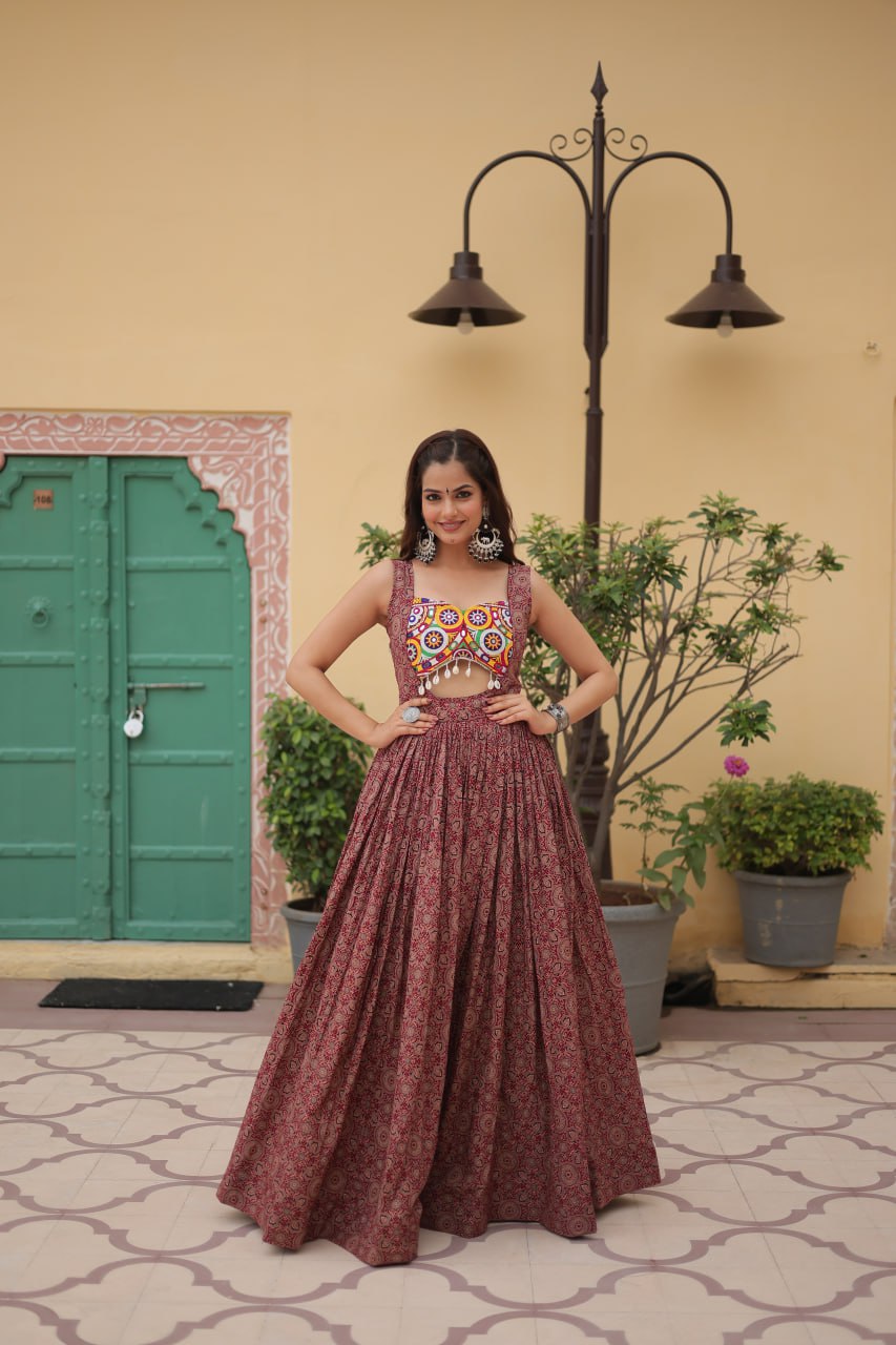 FANCY WORK NAVRATRI WEAR GOWN