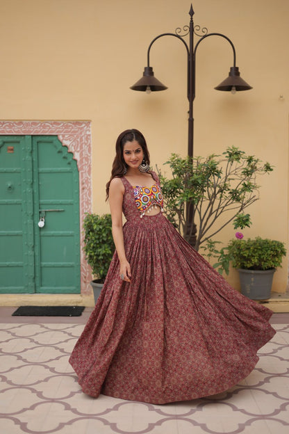 FANCY WORK NAVRATRI WEAR GOWN